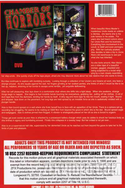 ZFX Movie Chamber of Horrors back cover
