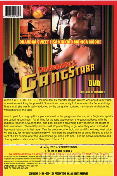 ZFX Movie The Reporter 2: Gangstarr back cover