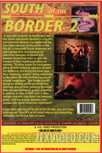 ZFX Movie South of the Border 2 back cover