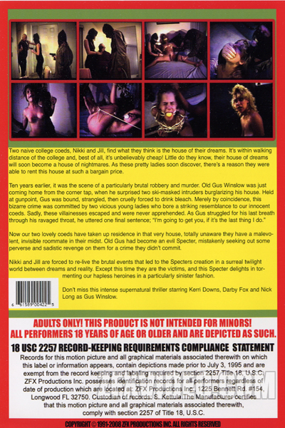 ZFX Movie Specter back cover