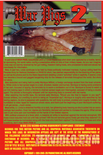 ZFX Movie War Pigs 2 back cover