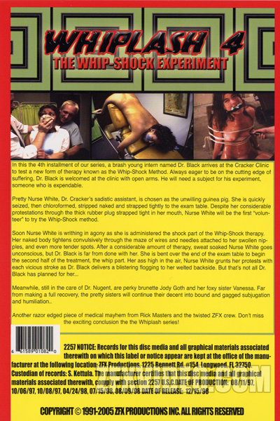 ZFX Movie Whiplash 4: The Whip-Shock Experiment back cover